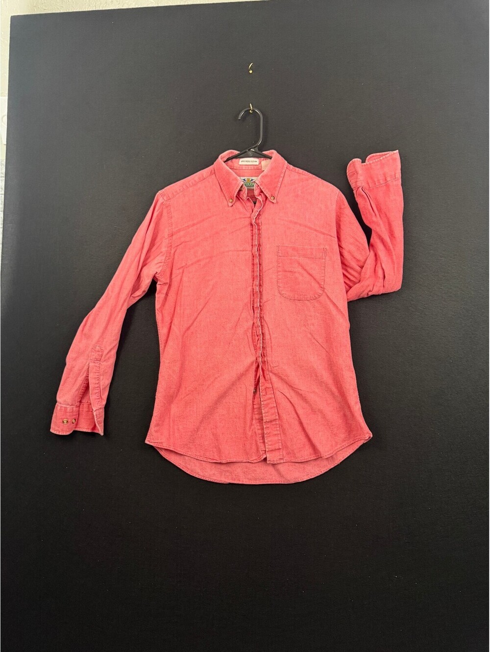 Bonkers of London Red Single Needle Sleeving Button-Up Shirt Medium